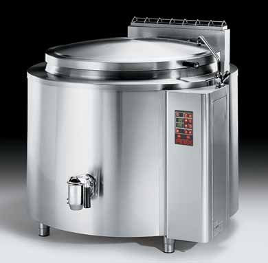 Firex Fixpan PFIG Gas Indirect heat boiling pans - 100, 150, 220, 342, or 480 Litre capacity - Electronic controls