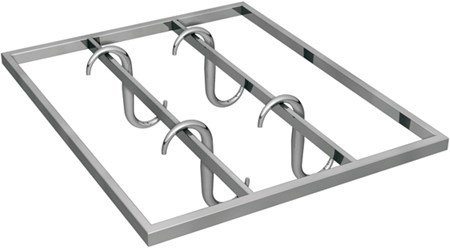 Sagi GC80X Stainless steel meat hanging rail with 4 S hooks