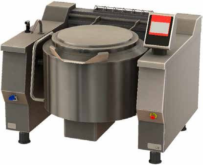 Firex Basket PRIG..V1 - 105, 130, 180, 242, 301 or 467 Ltrs  Gas Indirect heat tilting kettles with Touchscreen programmable controls.