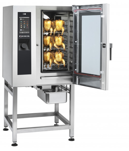 Giorik SETE101FW  24 Bird - Solid Back Electric Chicken combi oven with wash system