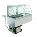 Emainox Elegance 8046901HC  3 x 1/1gn Grab & Go Drop In 2 Tier Refrigerated display + Dolewell base