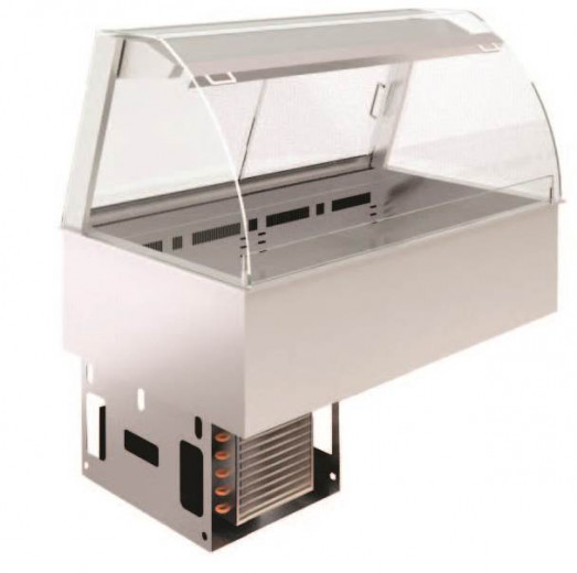 Emainox Mall 8046321HC 3 Pan - Drop In Serve over refrigerated display with dolewell