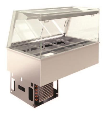 Emainox Mall 8046321QIHC  3 Pan - Drop In Serve over refrigerated display with deolewell