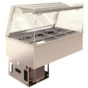Emainox Mall 8046321QIHC  3 Pan - Drop In Serve over refrigerated display with deolewell