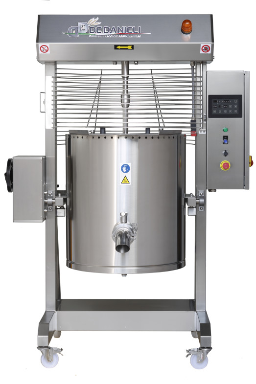 De Danieli C300CSEIA - 300 Ltr Electric High temperature Indirect heat tilting kettle with stirer for medium density products - Touchscreen controls