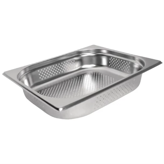 PN1265P - 1/2gn x 65mm  Perforated Stainless steel Container